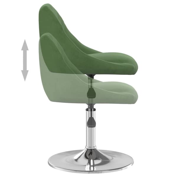 kääntyvät ruokapöydän tuolit 2 kpl Dark Green Velvet