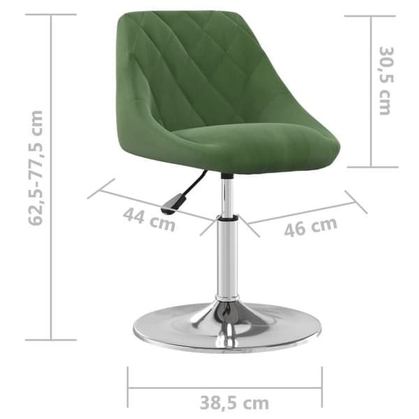 kääntyvät ruokapöydän tuolit 2 kpl Dark Green Velvet