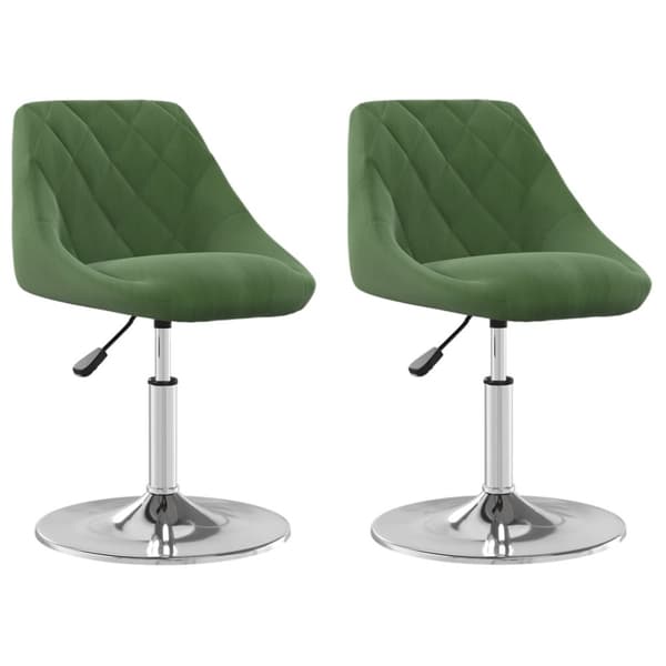 kääntyvät ruokapöydän tuolit 2 kpl Dark Green Velvet