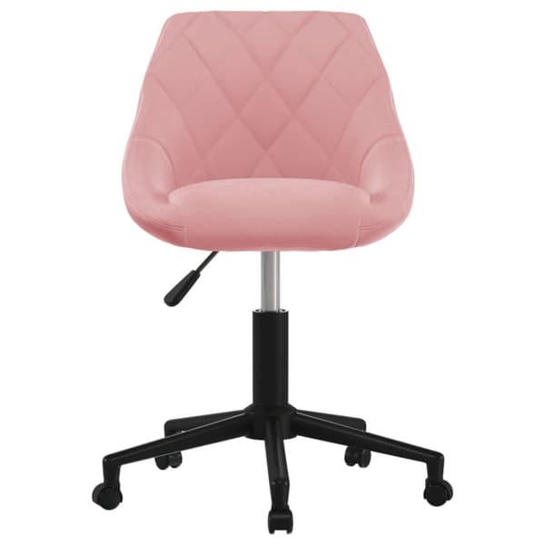 Snurrbar matstol rosa sammet