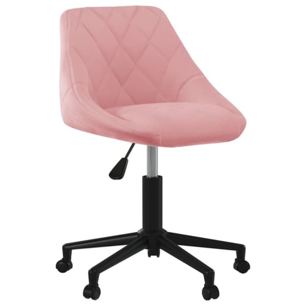 Snurrbar matstol rosa sammet
