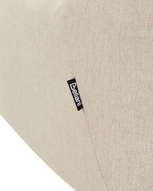 Sæt med 2 beige polstrede drejestole med sorte metalben lænestole til spisestue og stue i retrostil
