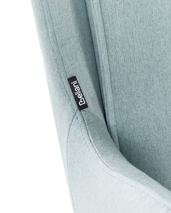 Spisebordsstole Mintgrøn Polyester Sæt af 2 Stof Polstrede Spisestue Stole med Drejefunktion Spisestole med Armlæn Behagelige Design
