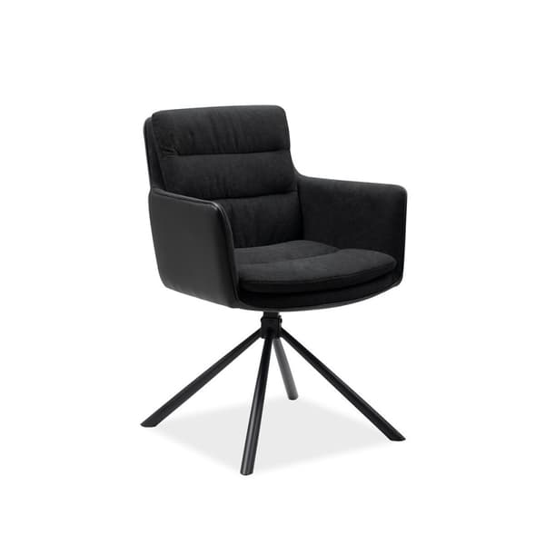 Set med 2 svarta stolar L63 cm - Logan
