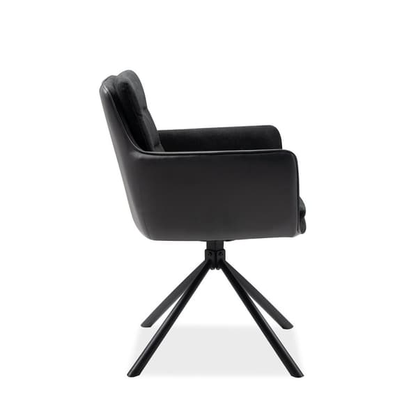 Set med 2 svarta stolar L63 cm - Logan