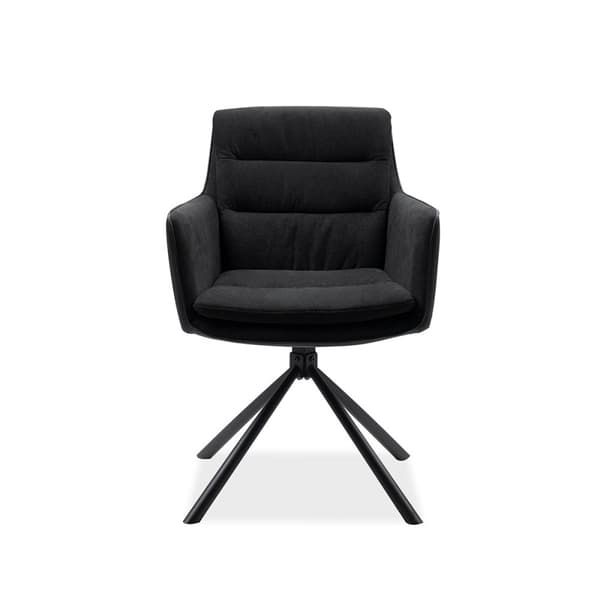 Set med 2 svarta stolar L63 cm - Logan