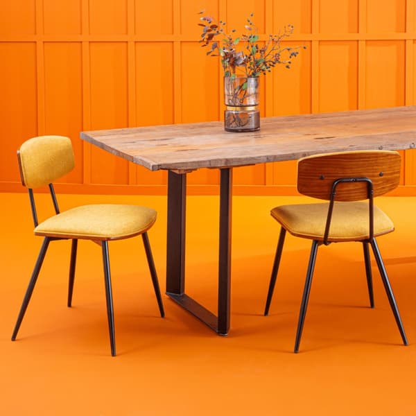 Set med 2 senap Babette stolar - H79 cm