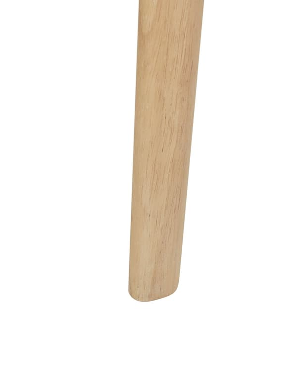 Sett med 2 spisestoler Lyst tre Taupe Ramme i gummitre Seter i polyesterstoff Uten armlener Retro design Spisestue Kjøkken