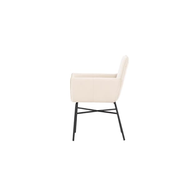 Petra matstol med armstöd sammet beige.