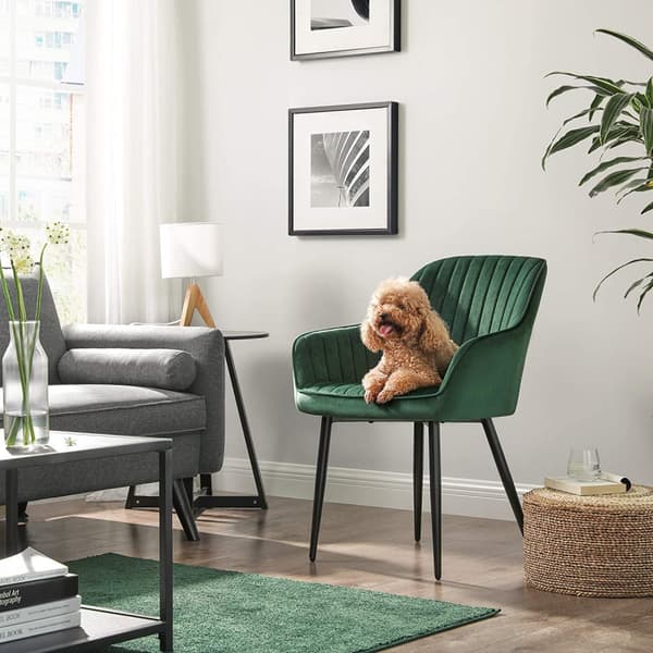Spisestuestole - Loungestole - Sæt med 2 - Velvet polstring - Grøn