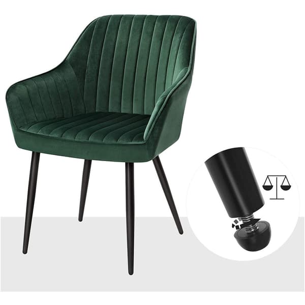 Spisestuestole - Loungestole - Sæt med 2 - Velvet polstring - Grøn
