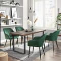 Miniatyrbillede 2 af 7: Spisestuestole - Loungestole - Sæt med 2 - Velvet polstring - Grøn