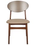 Miniatyrbillede 5 af 9: Spisebordsstol Træ Brun Sæt af 2 Spisestole Klassiske Spisestuestol Polstret Sæde Retro Design Træstole til Spisebord