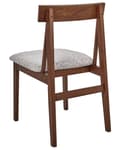 Miniatyrbillede 6 af 9: Spisebordsstol Træ Grå Boucle Sæt af 2 Spisestole Klassiske Spisestuestol Polstret Sæde Retro Design Træstole til Spisebord