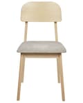 Miniatyrbillede 5 af 9: Spisebordsstol Træ Taupe Sæt af 2 Spisestole Klassiske Spisestuestol Polstret Sæde Retro Design Træstole til Spisebord