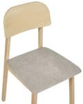 Miniatyrbillede 7 af 9: Spisebordsstol Træ Taupe Sæt af 2 Spisestole Klassiske Spisestuestol Polstret Sæde Retro Design Træstole til Spisebord