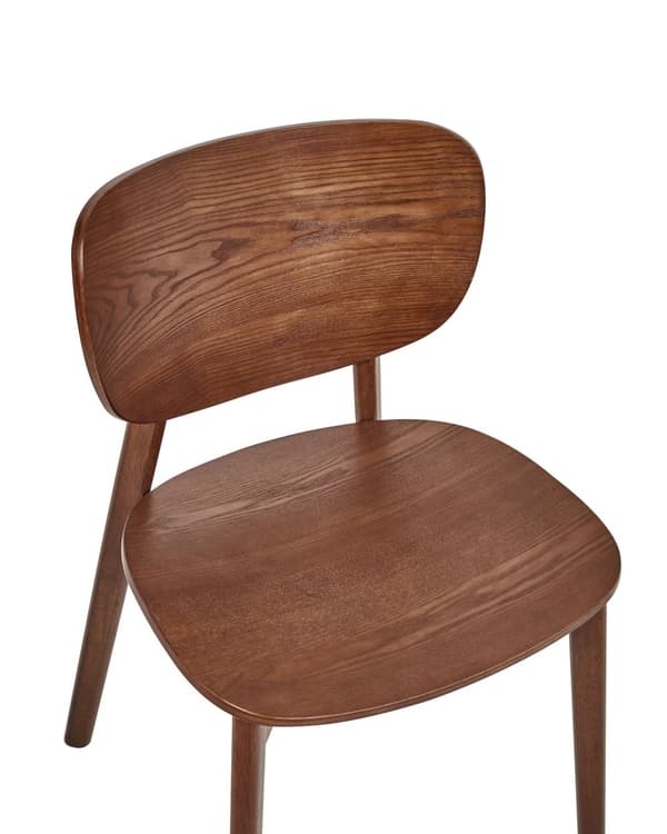 Spisebordsstol Lyst Gummitræ Sæt af 2 Spisestole Klassiske Spisestuestol til Spisestue Skandinavisk Design Træstole til Spisebord