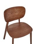 Miniatyrbillede 7 af 9: Spisebordsstol Lyst Gummitræ Sæt af 2 Spisestole Klassiske Spisestuestol til Spisestue Skandinavisk Design Træstole til Spisebord