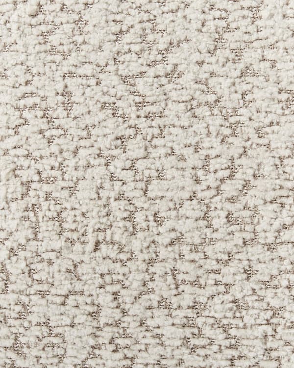 Set med 2 Matstolar Ljust Gummiträ Off-White Bouclé Sits Armless Retro Design