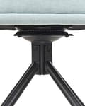 Miniatyrbillede 9 af 11: Spisebordsstole Grøn Polyester Sæt af 2 Stof Polstrede Spisestue Stole med Drejefunktion Spisestole med Armlæn Behagelige Design