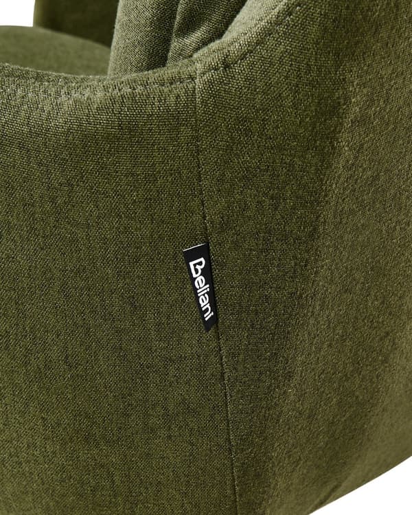 Spisebordsstole Grøn Polyester Sæt af 2 Stof Polstrede Spisestue Stole med Drejefunktion Spisestole med Armlæn Behagelige Design