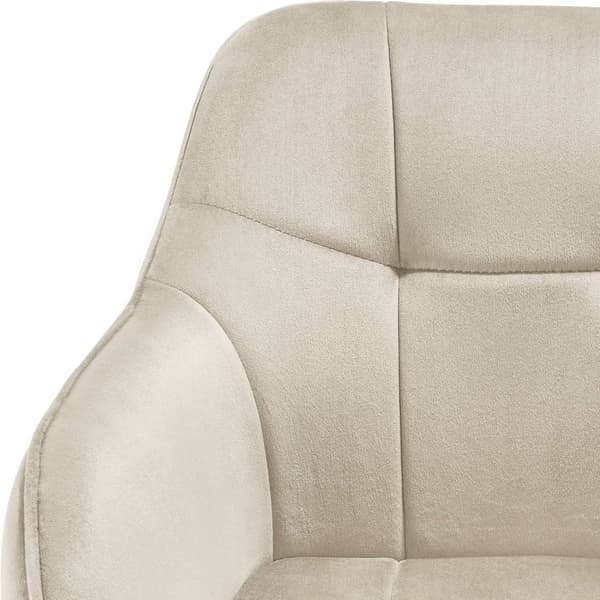 Stol Marilyn, velour, quiltet - creme/sort,pr. stk.