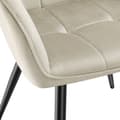 Miniatyrbillede 9 af 10: Stol Marilyn, velour, quiltet - creme/sort,pr. stk.