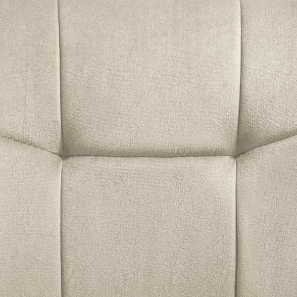 Stol Marilyn, velour, quiltet - creme/sort,pr. stk.