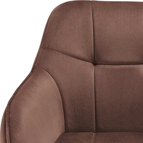 Stol Marilyn, velour, quiltet - brun/sort,pr. stk.