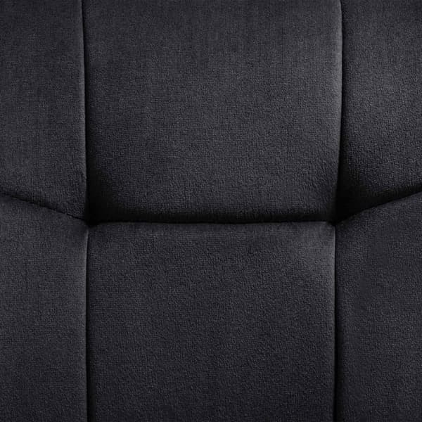 Stol Marilyn, velour, quiltet - sort/sort,pr. stk.
