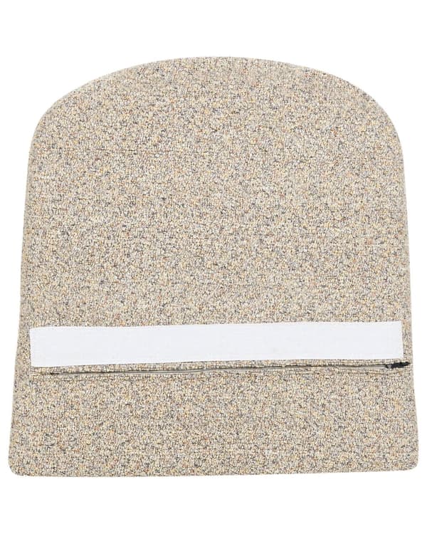 Sett med 2 Stoler i Beige Polyester og Kunstskinn Metallben til Spisestue