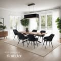 Miniatyrbild 8 av 10: Stol Marilyn, sammet, vadderad - svart/svart, per styck