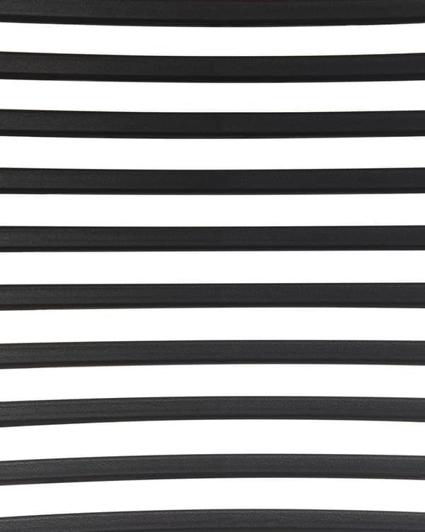 Sæt med 4 spisebordsstole sort syntetisk sæde metalben moderne minimalistisk stil køkken spisestue
