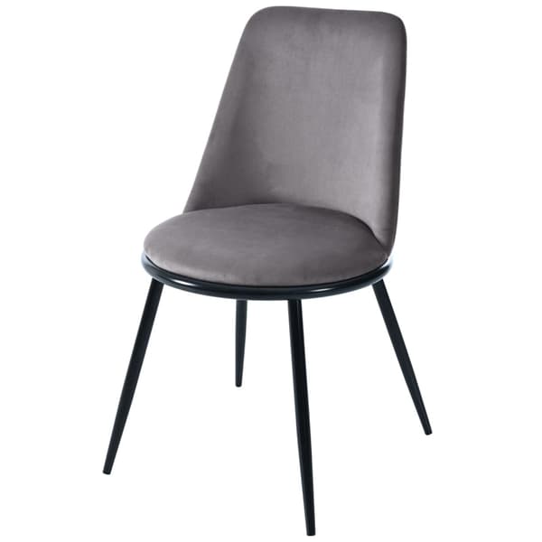 Rootz 2-delt spisebordsstole - Fløjlsbetræk - Ergonomiske stole - Rygstøtte - 50L x 48W x 88H cm
