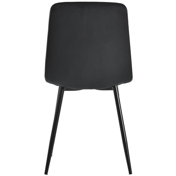Rootz Black Velvet -ruokailutuolisarja - Ylellinen istuin - Pehmustettu mukavuus - Moderni muotoilu - 45 cm x 40 cm x 86 cm