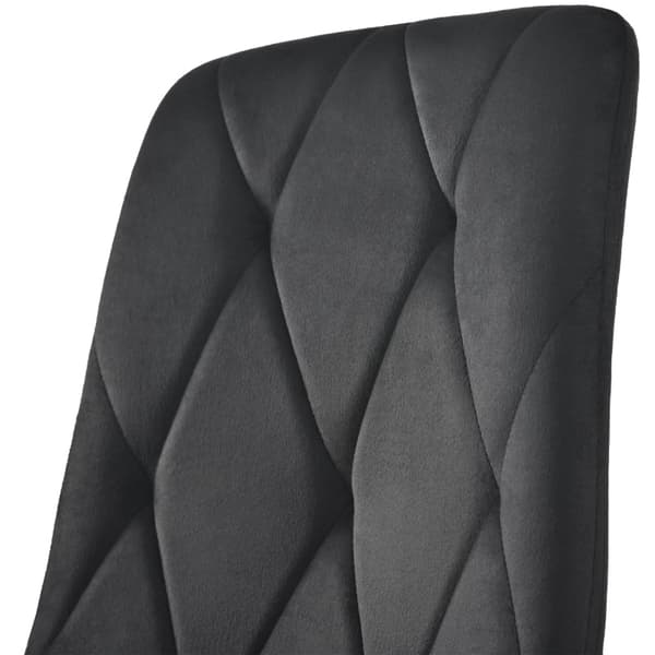 Rootz Black Velvet -ruokailutuolisarja - Ylellinen istuin - Pehmustettu mukavuus - Moderni muotoilu - 45 cm x 40 cm x 86 cm