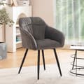 Miniatyrbild 5 av 11: Rootz Grey Velvet Matstolar - Stoppade sittplatser - Eleganta kuddar - Ergonomisk komfort - 45L x 55W x 85H cm - Enkel montering