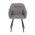 Miniatyrbild 11 av 11: Rootz Grey Velvet Matstolar - Stoppade sittplatser - Eleganta kuddar - Ergonomisk komfort - 45L x 55W x 85H cm - Enkel montering