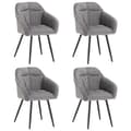 Miniatyrbild 1 av 11: Rootz Grey Velvet Matstolar - Stoppade sittplatser - Eleganta kuddar - Ergonomisk komfort - 45L x 55W x 85H cm - Enkel montering