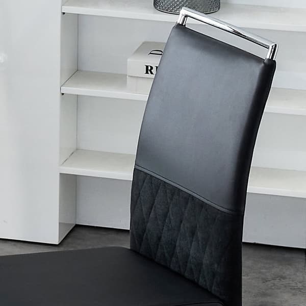 Rootz Modern ruokapöydän tuolit - Tyylikkäät istuimet - Keinonahkatuolit - Ergonominen mukavuus - 42cm x 45cm x 95cm