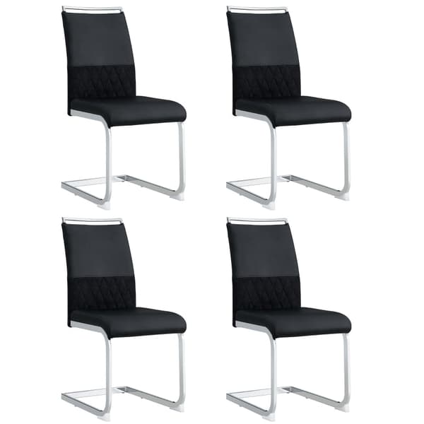 Rootz Modern ruokapöydän tuolit - Tyylikkäät istuimet - Keinonahkatuolit - Ergonominen mukavuus - 42cm x 45cm x 95cm