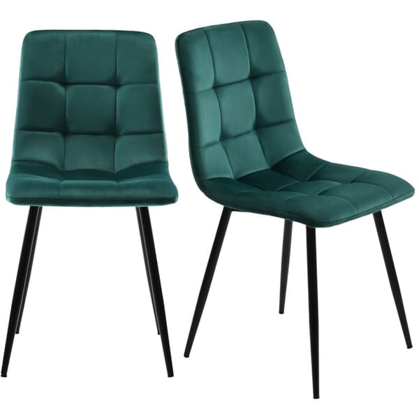Rootz 4 ruokapöydän tuolin setti - Velvet-tuolit - Pehmustetut istuimet - Ergonominen muotoilu - 44 cm x 46 cm x 86 cm