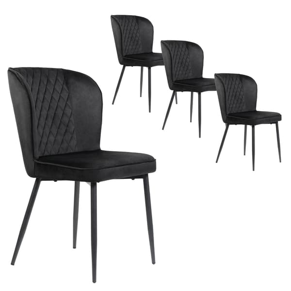 Rootz Velvet Spisestuestol - Moderne polstret sæde - Polstret siddeplads - Enestående komfort - 47L x 43W x 86H cm
