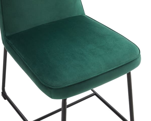 Rootz Velvet spisestuestolesæt - Polstrede siddepladser - Moderne spisestuestole - 150 kg Kapacitet - 46L x 45W x 81,5H cm - Luksuriøs komfort