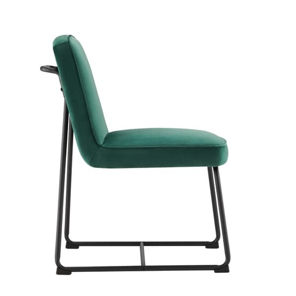 Rootz Velvet spisestuestolesæt - Polstrede siddepladser - Moderne spisestuestole - 150 kg Kapacitet - 46L x 45W x 81,5H cm - Luksuriøs komfort
