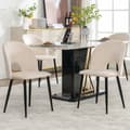 Miniatyrbillede 4 af 11: Rootz Velvet spisestuestole - Elegante spisestuestole - Sofistikerede siddepladser - Komfort og holdbarhed - 47L x 44W x 84H cm
