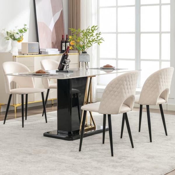 Rootz Velvet spisestuestole - Elegante spisestuestole - Sofistikerede siddepladser - Komfort og holdbarhed - 47L x 44W x 84H cm