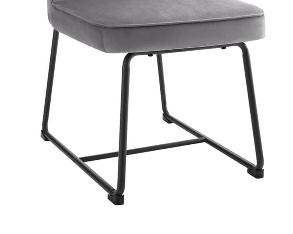 Rootz Velvet spisestuestole - Elegante siddepladser - Polstrede stole - Enestående komfort - 46L x 45W x 81,5H cm - Moderne gråt design