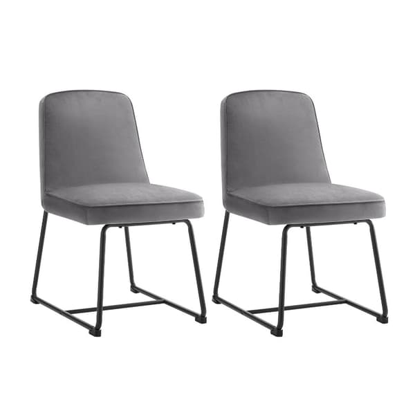 Rootz Velvet -ruokailutuolit - Tyylikkäät istuimet - Pehmustetut tuolit - Poikkeuksellinen mukavuus - 46L x 45L x 81,5K cm - Moderni harmaa muotoilu