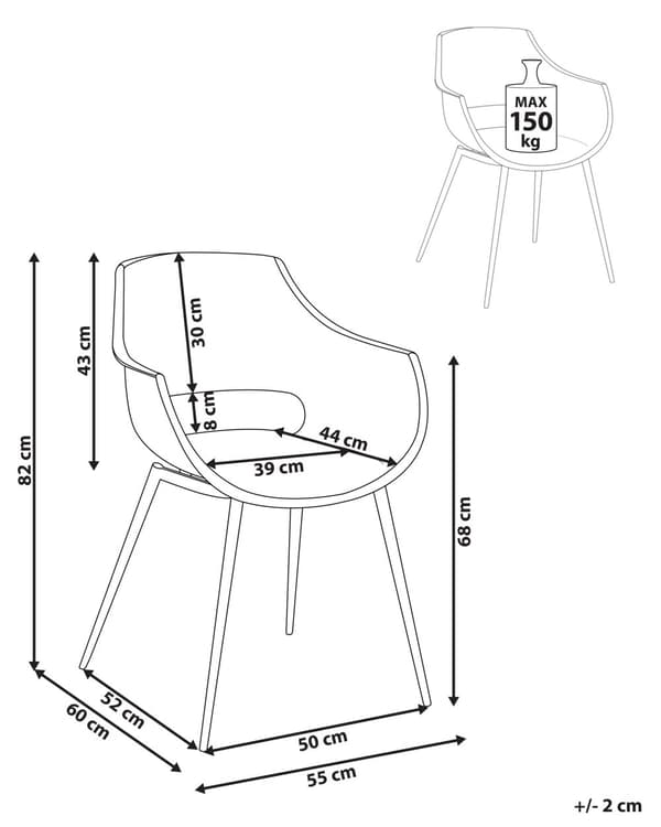 Matstolar 4-pack Vit Syntetisk Sits Metallben Moderna Enkla Minimalistiska Sittmöbler